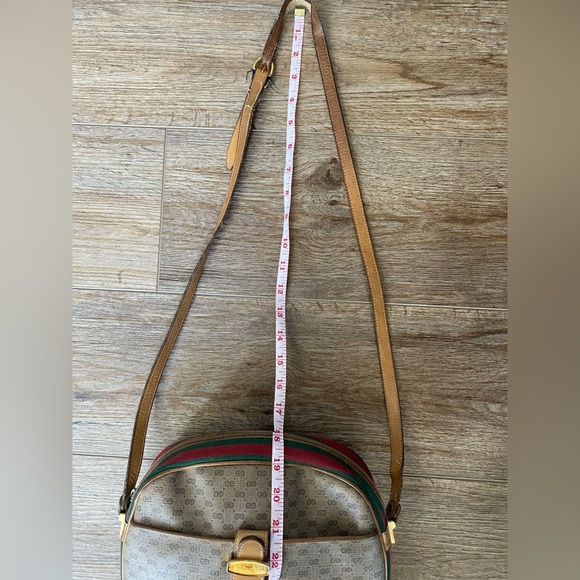 Vintage Gucci Micro GG Monogram Canvas Leather Crossbody Bag - Picture 2 of 16